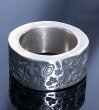 Photo4: 12mm Wide Multi Stamp Flat Bar Ring Bold (4)