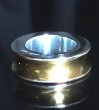 Photo10: Pure Gold Wrap 10 x 6mm Wide Bolo Neck Smooth Reel Ring [R-192] (10)