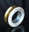 Photo3: Pure Gold Wrap 10 x 6mm Wide Bolo Neck Smooth Reel Ring [R-192] (3)