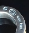 Photo6: Pure Gold Wrap 7 x 5mm Wide Bolo Neck Chiseled Reel Ring (6)