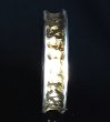 Photo2: Pure Gold Wrap 7 x 5mm Wide Bolo Neck Chiseled Reel Ring (2)