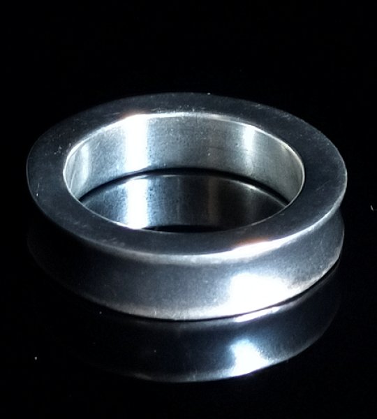 Photo1: 6 x 4mm Wide Bolo Neck Smooth Reel Ring (1)