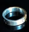 Photo2: Pure Gold Wrap Flat Bar Ring (2)