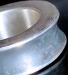 Photo3: Smooth & Pure Gold Wrap Mini Textured 10 x 6mm Wide Bolo Neck Reel Ring (3)