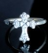 Photo10: 1/128 4Heart Crown Long Cross Ring (10)
