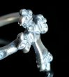 Photo6: 1/128 4Heart Crown Long Cross Ring (6)
