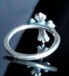 Photo4: 1/128 4Heart Crown Long Cross Ring (4)