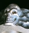 Photo12: Twelve Small Skull On 11mm Wide Side Flat Chiseled Ring Bold (12)