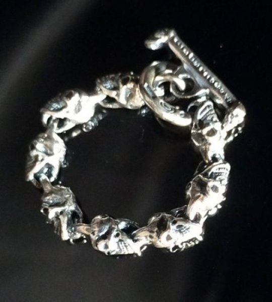 Photo1: 1/32 All Skulls Link Ring (1)