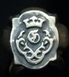 Photo10: Quarter Raised Atelier Mark Shield Ring (10)