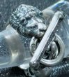Photo11: Lion With Skull Triangle Wire O-ring & T-bar Ring (11)