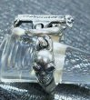 Photo12: Panther With Skull Triangle Wire O-ring & T-bar Ring (12)