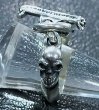 Photo10: Panther With Skull Triangle Wire O-ring & T-bar Ring (10)