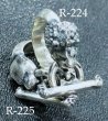 Photo4: Panther With Skull Triangle Wire O-ring & T-bar Ring (4)