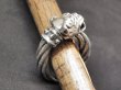 Photo15: Old Single Bulldog Cable wire Bangle Ring (15)