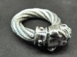 Photo3: Old Single Bulldog Cable wire Bangle Ring (3)