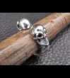 Photo19: Quarter Skull With Cable Wire Bangle Ring (19)