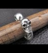 Photo18: Quarter Skull With Cable Wire Bangle Ring (18)