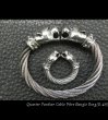 Photo17: Quarter Panther Cable Wire Bangle Ring (17)