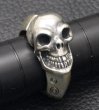 Photo9: Single Skull Triangle Wire Bangle Ring (9)