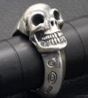 Photo16: Single Skull Triangle Wire Bangle Ring (16)