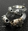 Photo8: One ninth Old Bulldog Triangle Wire Bangle Ring (8)