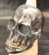 Photo5: Black Large Skull With 18k Gold Teeth Ring (5)