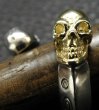 Photo14: Gold & Silver Skull With Triangle Wire Ring (14)