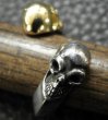 Photo11: Gold & Silver Skull With Triangle Wire Ring (11)