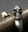 Photo10: Gold & Silver Skull With Triangle Wire Ring (10)