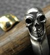 Photo9: Gold & Silver Skull With Triangle Wire Ring (9)