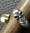 Photo8: Gold & Silver Skull With Triangle Wire Ring (8)