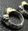 Photo4: Gold & Silver Skull With Triangle Wire Ring (4)