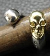 Photo17: Gold & Silver Skull With Triangle Wire Ring (17)