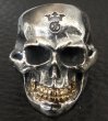 Photo8: Medium Large Skull 18k Gold Teeth Ring with Jaw (8)