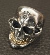 Photo7: Medium Large Skull 18k Gold Teeth Ring with Jaw (7)