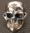 Photo3: Medium Large Skull 18k Gold Teeth Ring with Jaw (3)