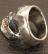 Photo10: Medium Large Skull 18k Gold Teeth Ring with Jaw (10)