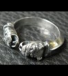 Photo2: One ninth Bulldog Triangle Wire Bangle Ring (2)