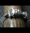 Photo12: One ninth Bulldog Triangle Wire Bangle Ring (12)