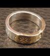 Photo10: 18k Gold Triple Solder On Flat Bar Ring (10)