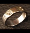 Photo2: 18k Gold Triple Solder On Flat Bar Ring (2)