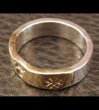 Photo12: 18k Gold Triple Solder On Flat Bar Ring (12)