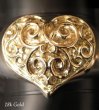 Photo11: Gold Heart On Silver Ring (11)