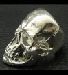 Photo6: Large Skull Ring with Jaw Platinum Finish (6)