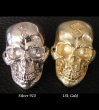 Photo8: Large Skull Ring with Jaw Platinum Finish (8)