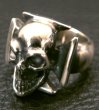 Photo4: Skull Iron Cross Ring (4)