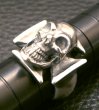 Photo14: Skull Iron Cross Ring (14)