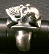 Photo13: Skull Iron Cross Ring (13)