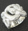 Photo5: Snake Ring (Platinum Finish) (5)